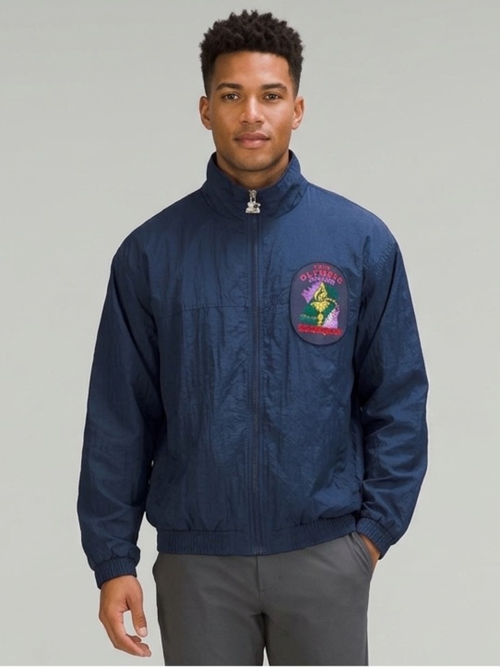 VINTAGE 1996 Atlanta Olympics STARTER Windbreaker - Navy - Men’s Medium #193
